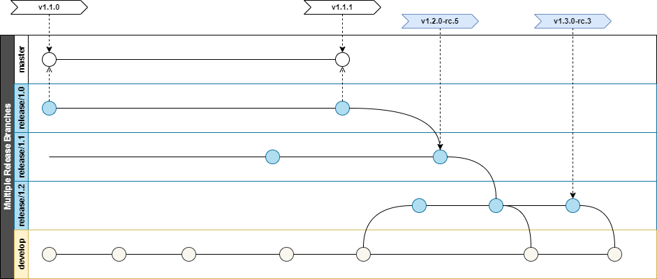 Multiple release branches